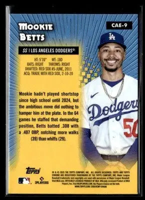 2025 Topps Chrome #CAE-9 Mookie Betts Chrome All-Etch - Baseball Card Single