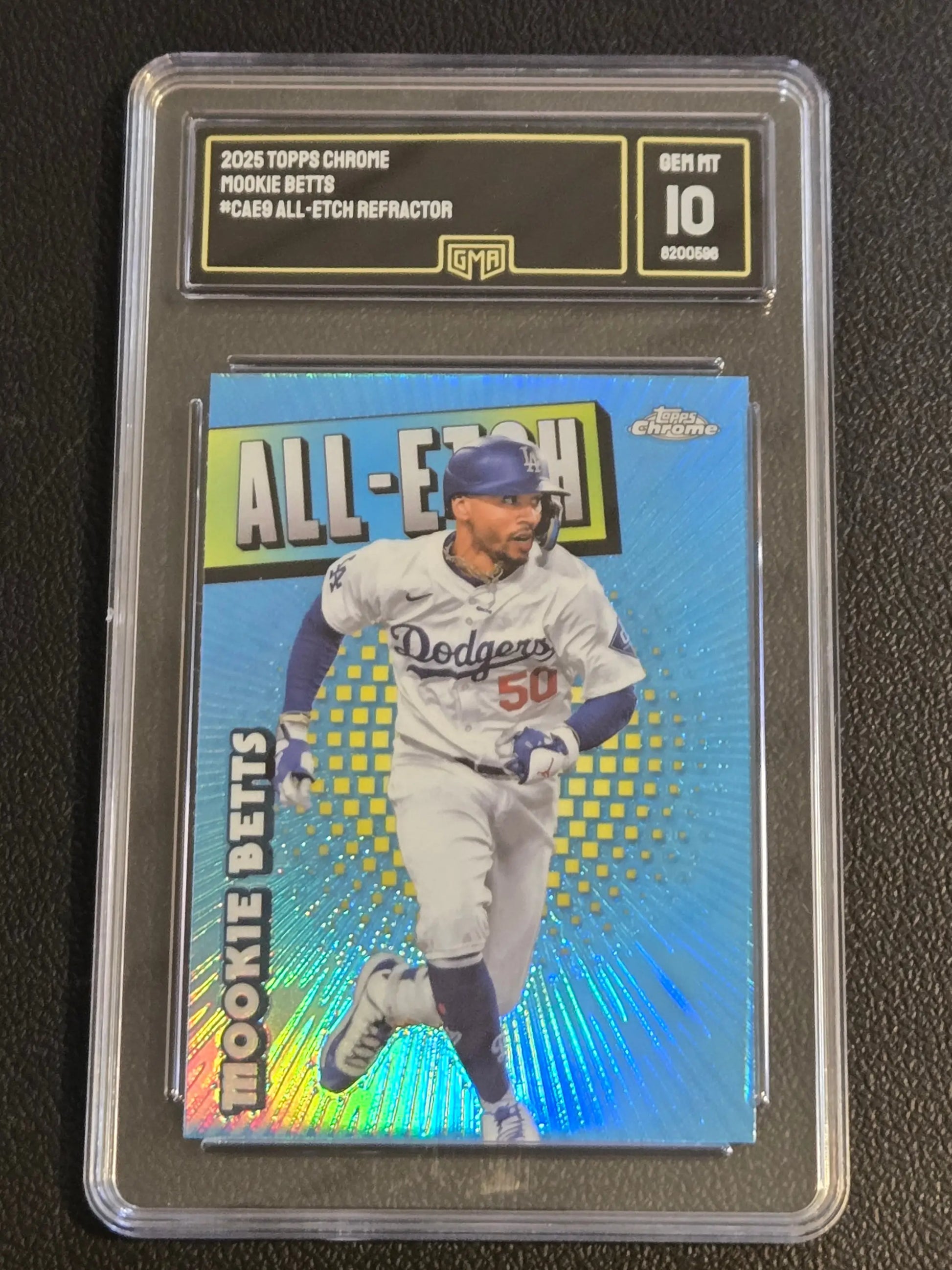 2025 Topps Chrome #CAE-9 Mookie Betts Chrome All-Etch GMA 10 - Baseball Card Single
