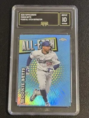 2025 Topps Chrome #CAE-9 Mookie Betts Chrome All-Etch GMA 10 - Baseball Card Single