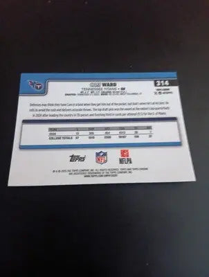 2025 Topps Chrome Cam Ward RC #314. Titans. NRMT+ - Football Card Single