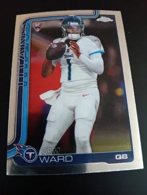 2025 Topps Chrome Cam Ward RC #314. Titans. NRMT+ - Football Card Single
