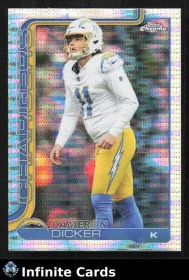 2025 Topps Chrome CAMERON DICKER #162 Pulsar Refractor Los Angeles Chargers