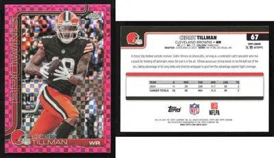 2025 Topps Chrome CEDRIC TILLMAN #67 Hot Pink X-Fractor Cleveland Browns - Football Card Single
