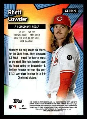 2025 Topps Chrome #CERR-9 Rhett Lowder Chrome All-Etch Rookie Rush - Baseball Card Single