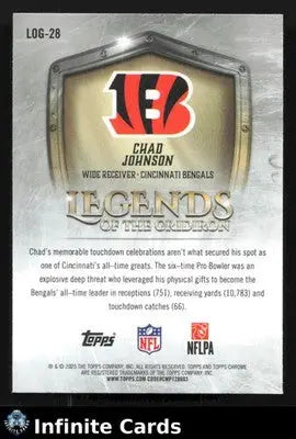 2025 Topps Chrome CHAD JOHNSON #LOG-28 Legends of the Gridiron Bengals - Football Card Single