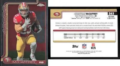 2025 Topps Chrome CHRISTIAN MCCAFFREY #263 Chrome San Francisco 49ers - Football Card Single