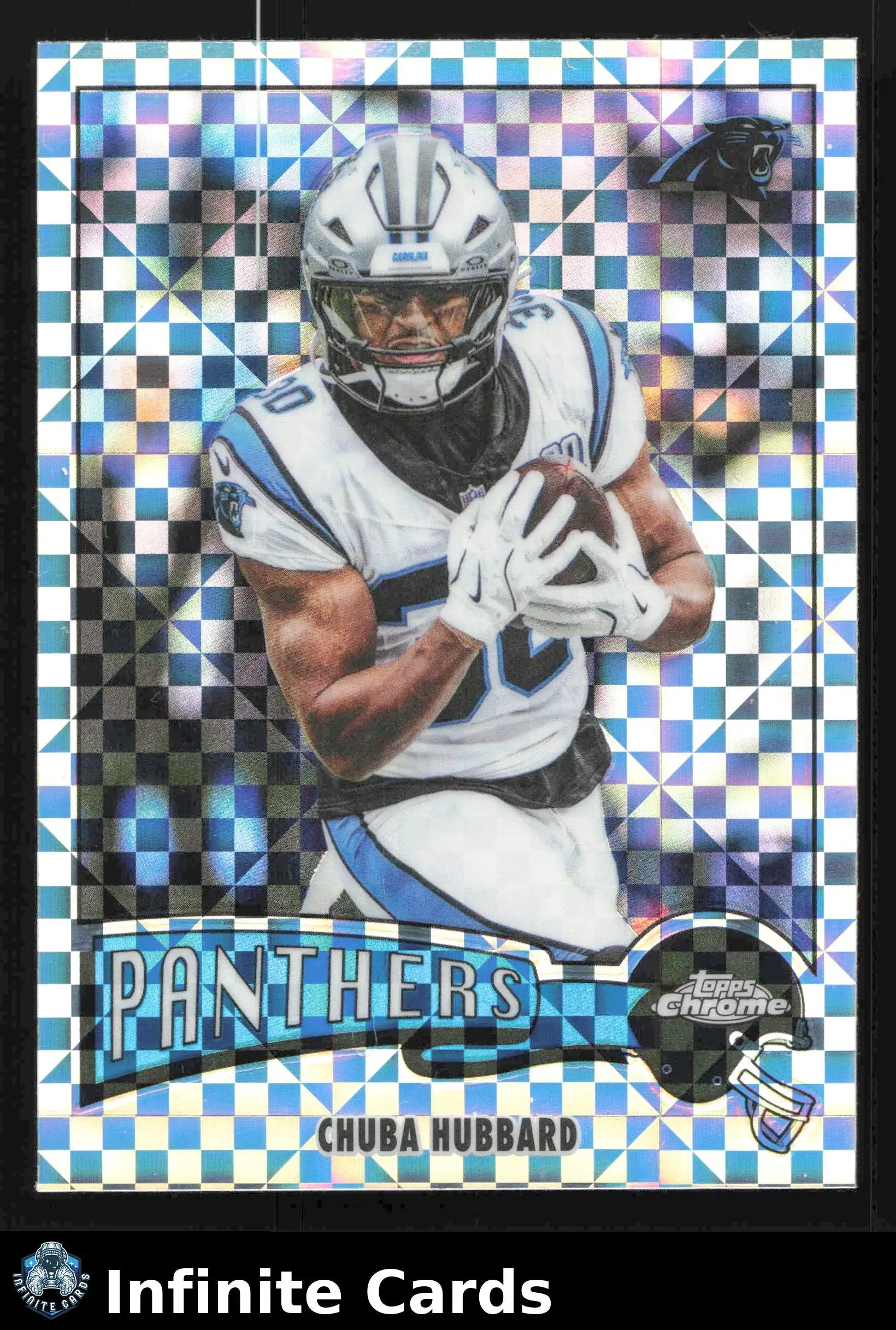 2025 Topps Chrome CHUBA HUBBARD #1975-5 1975 (50th Anniversary) X-Fractor - Football Card Single