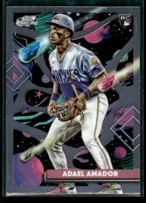 2025 Topps Chrome Cosmic Adael Amador #97 RC Colorado Rockies