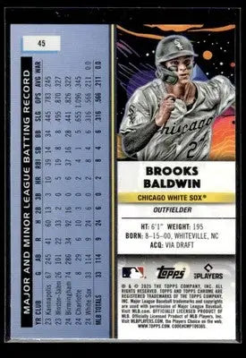 2025 Topps Chrome Cosmic Brooks Baldwin #45 RC Chicago White Sox