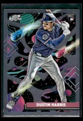 2025 Topps Chrome Cosmic Dustin Harris #137 RC Texas Rangers
