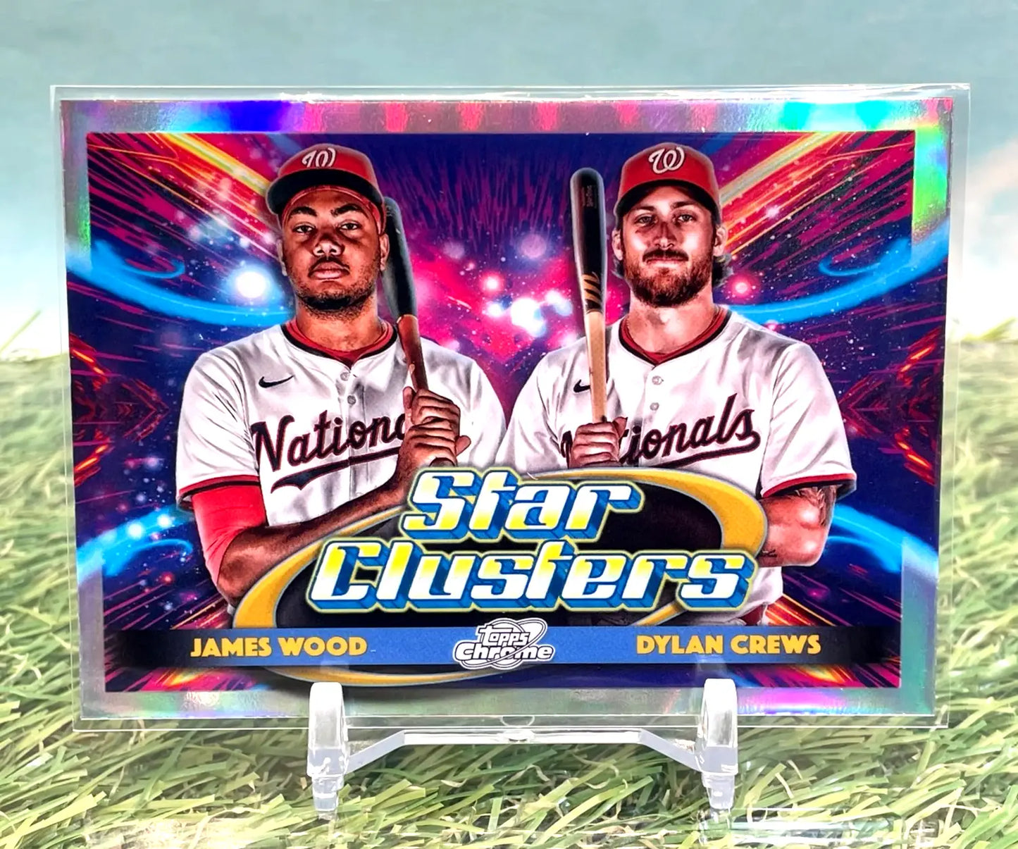 2025 Topps Chrome Cosmic James Wood Dylan Crews Star Clusters Refractor #DSC-8 - Baseball Card Single