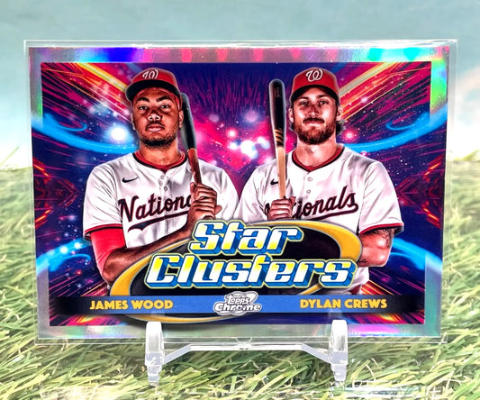 2025 Topps Chrome Cosmic James Wood Dylan Crews Star Clusters Refractor #DSC-8 - Baseball Card Single