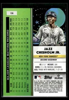 2025 Topps Chrome Cosmic Jazz Chisholm Jr. #156 New York Yankees