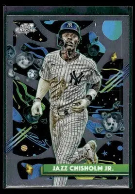 2025 Topps Chrome Cosmic Jazz Chisholm Jr. #156 New York Yankees
