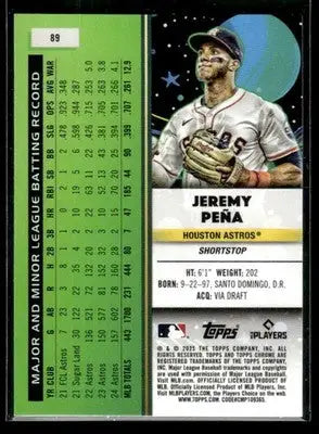 2025 Topps Chrome Cosmic Jeremy Peña #89 Houston Astros