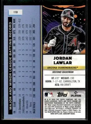 2025 Topps Chrome Cosmic Jordan Lawlar #110 Arizona Diamondbacks