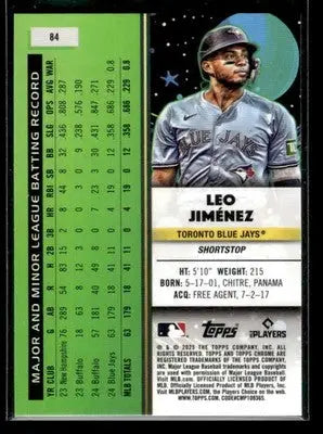 2025 Topps Chrome Cosmic Leo Jiménez #84 RC Toronto Blue Jays