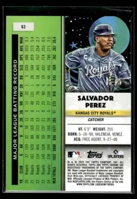 2025 Topps Chrome Cosmic Salvador Perez #63 Kansas City Royals