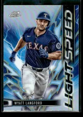 2025 Topps Chrome Cosmic Wyatt Langford #LS-4 Light Speed Texas Rangers