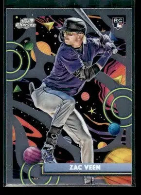 2025 Topps Chrome Cosmic Zac Veen #93 RC Colorado Rockies - Baseball Card Single