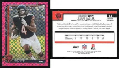 2025 Topps Chrome D’ANDRE SWIFT #53 Hot Pink X-Fractor Chicago Bears - Football Card Single
