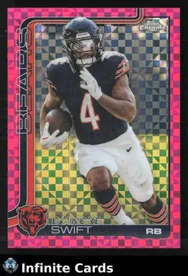2025 Topps Chrome D’ANDRE SWIFT #53 Hot Pink X-Fractor Chicago Bears