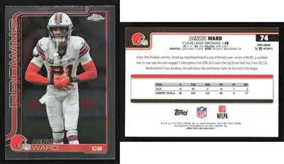 2025 Topps Chrome DENZEL WARD #74 Chrome Cleveland Browns - Football Card Single