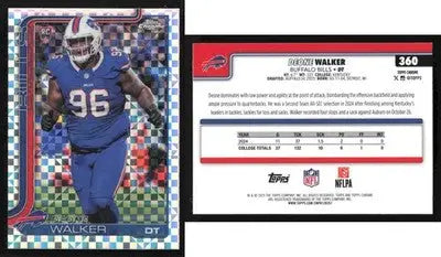2025 Topps Chrome DEONE WALKER X-Fractor #360 Buffalo Bills RC - Football Card Single