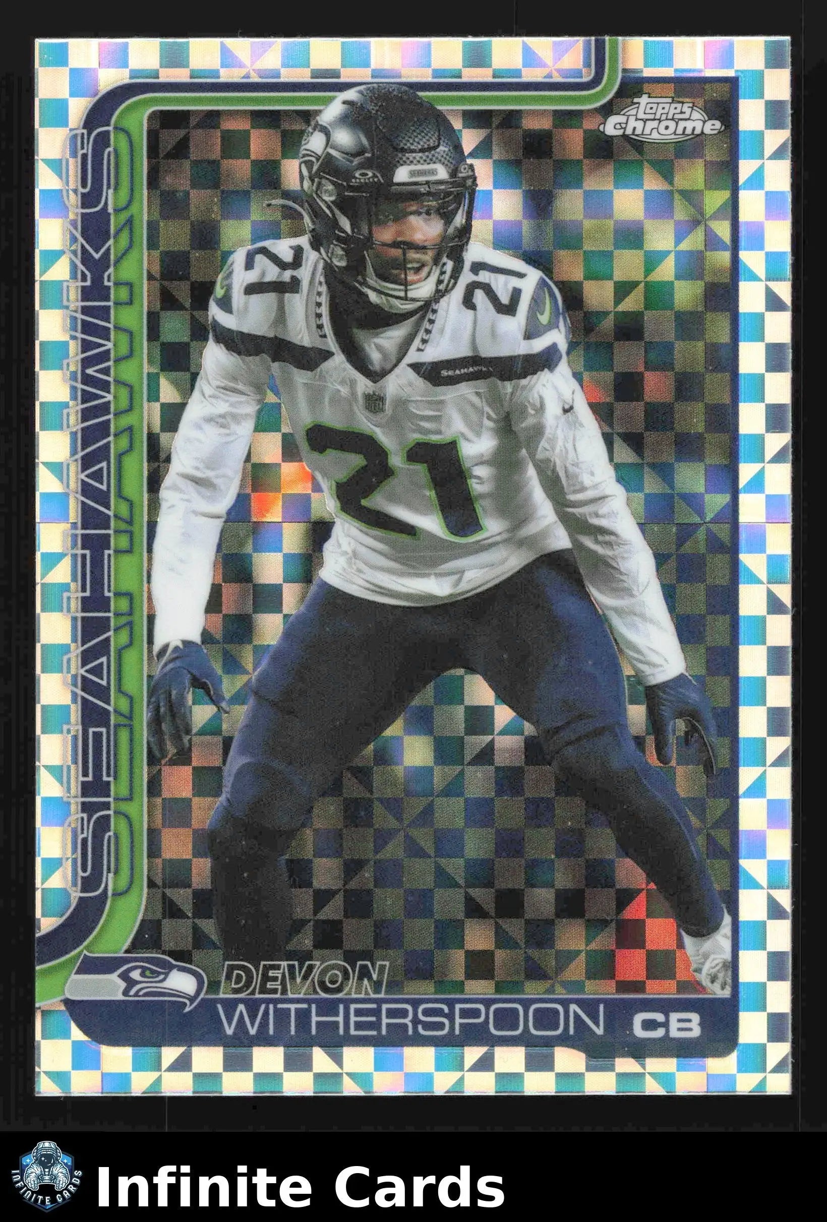 2025 Topps Chrome DEVON WITHERSPOON #277 X-Fractor Seattle Seahawks - Football Card Single