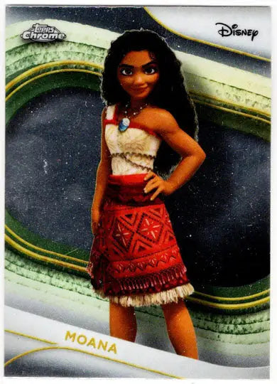 2025 Topps Chrome Disney Base Card 10 Moana - Non-Sports Card Single