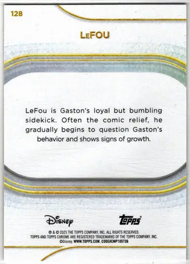 2025 Topps Chrome Disney Base Card 128 LeFou - Non-Sports Card Single