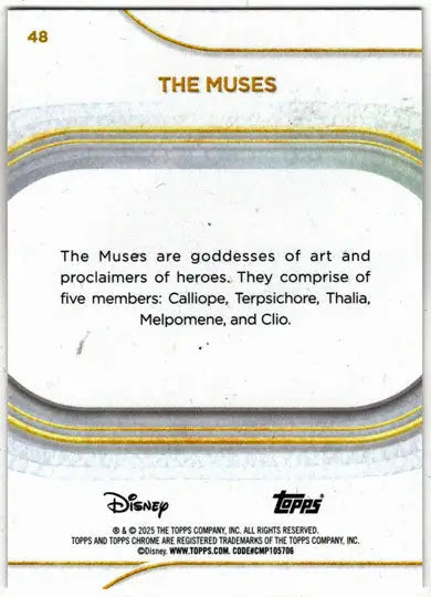 2025 Topps Chrome Disney Base Card 48 The Muses - Non-Sports Card Single