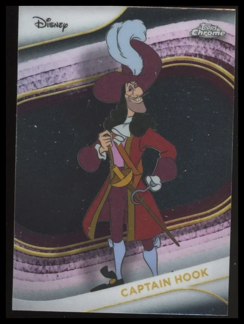 2025 Topps Chrome Disney Captain Hook #160 Peter Pan Trading Card - Non-Sports Card Single