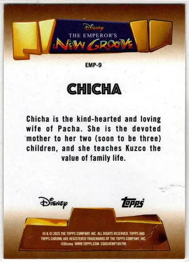 2025 Topps Chrome Disney Emperor’s New Groove Insert Card EMP-9 Chicha - Non-Sports Card Single