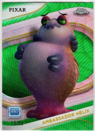 2025 Topps Chrome Disney Green Refractor Card 139 Ambassador Helix 15/99 - Non-Sports Card Single