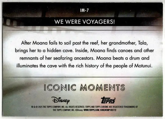2025 Topps Chrome Disney Iconic Moments Insert Card IM-7 We Were Voyagers! - Non-Sports Card Single