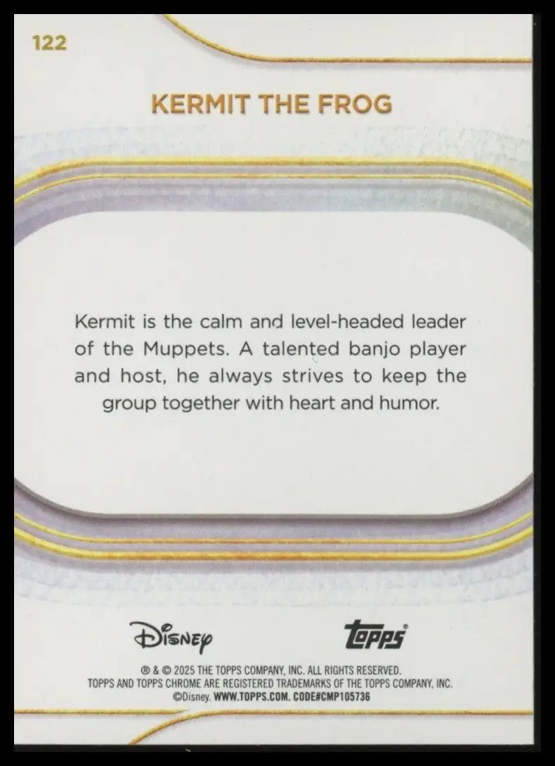 2025 Topps Chrome Disney Kermit The Frog #122 Muppets Trading Card - Non-Sports Card Single