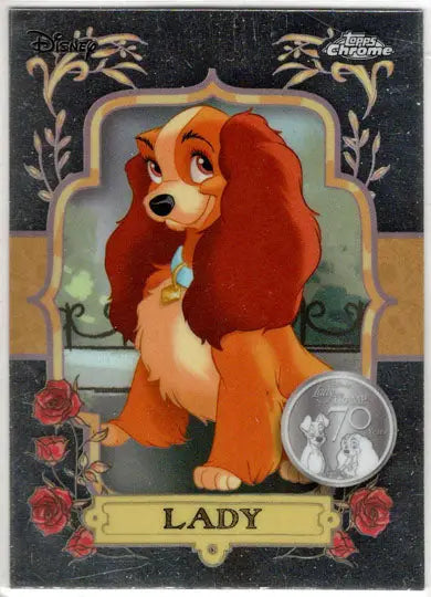 2025 Topps Chrome Disney Lady and Tramp 70th Anniversary Insert Card LT-1 Lady - Non-Sports Card Single