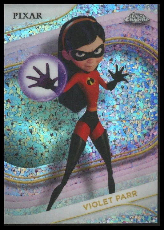 2025 Topps Chrome Disney Mini Diamond Refractor Violet Parr #152 Incredibles - Non-Sports Card Single