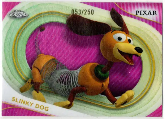 2025 Topps Chrome Disney Pink Refractor Card 91 Slinky Dog 053/250 - Non-Sports Card Single