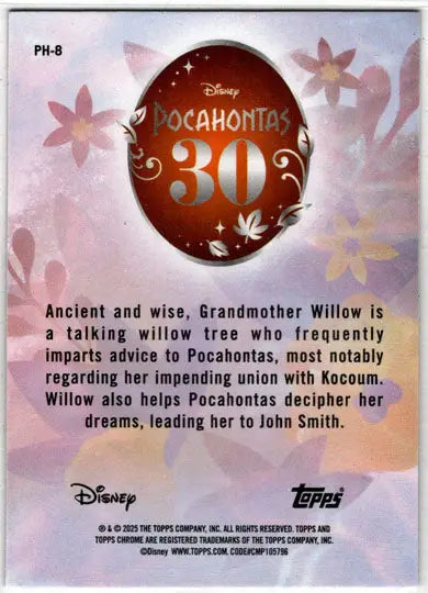 2025 Topps Chrome Disney Pocahontas 30th Anniversary Insert Card PH-8 G. Willow - Non-Sports Card Single