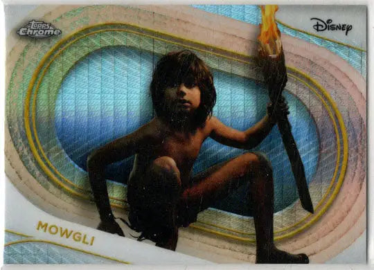 2025 Topps Chrome Disney Prism Parallel Card 104 Mowgli - Non-Sports Card Single
