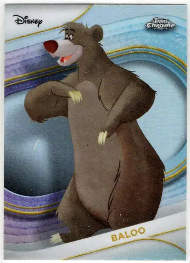 2025 Topps Chrome Disney Refractor Parallel Card 106 Baloo - Non-Sports Card Single