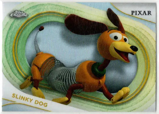2025 Topps Chrome Disney Refractor Parallel Card 91 Slinky Dog - Non-Sports Card Single