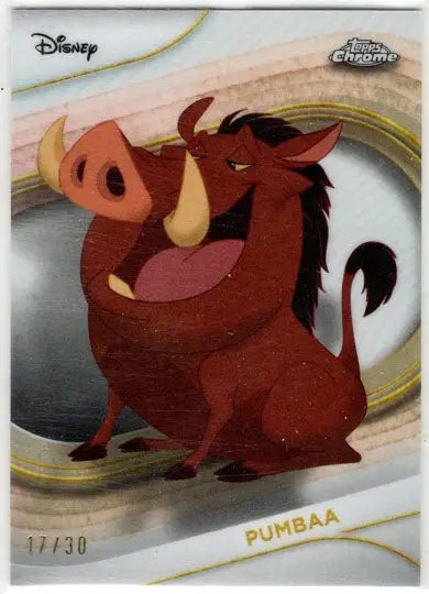2025 Topps Chrome Disney White Refractor Card 99 Pumbaa 17/30 - Non-Sports Card Single