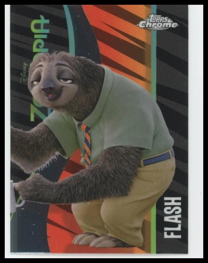 2025 Topps Chrome Disney Zootopia Flash #ZI-6 Animated Movie Card Insert - Non-Sports Card Single
