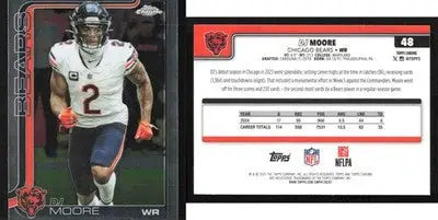 2025 Topps Chrome DJ MOORE #48 Chrome Chicago Bears - Football Card Single