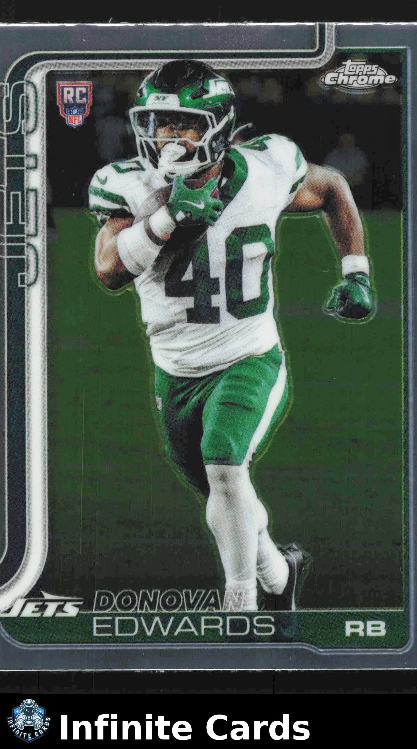2025 Topps Chrome DONOVAN EDWARDS #392 New York Jets RC - Football Card Single