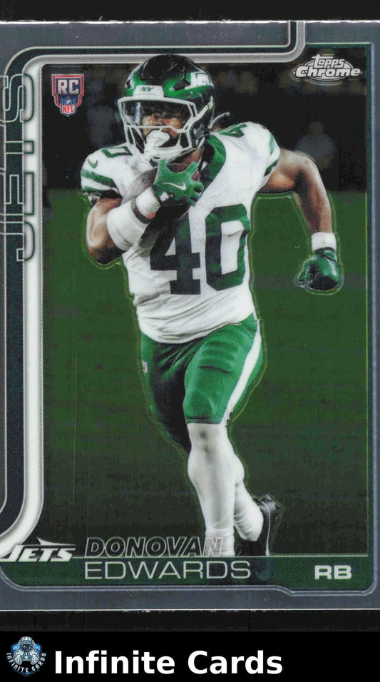 2025 Topps Chrome DONOVAN EDWARDS #392 New York Jets RC - Football Card Single