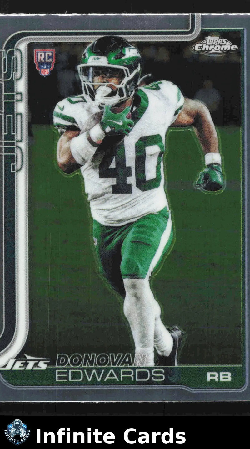 2025 Topps Chrome DONOVAN EDWARDS #392 New York Jets RC - Football Card Single